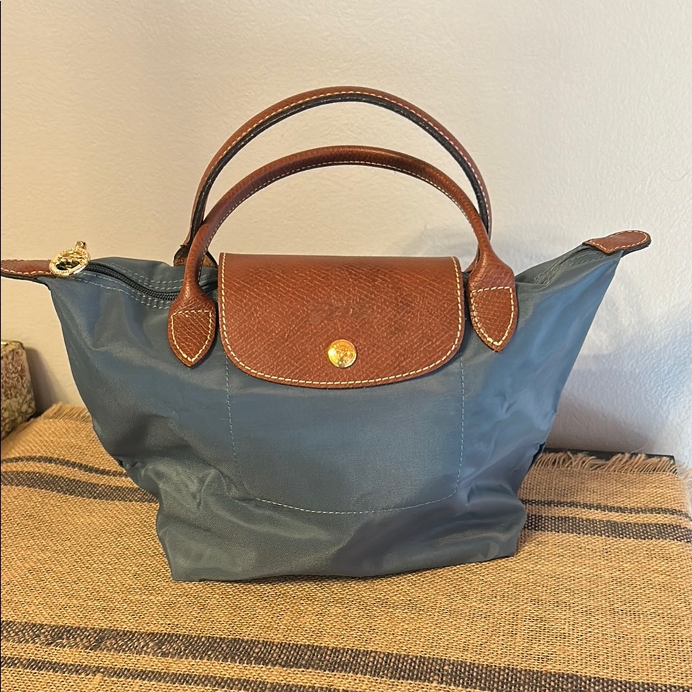 [Longchamp] Le Pilage “Blue Gray” Handbag